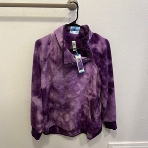 Purple Green Tea size large fleece top
